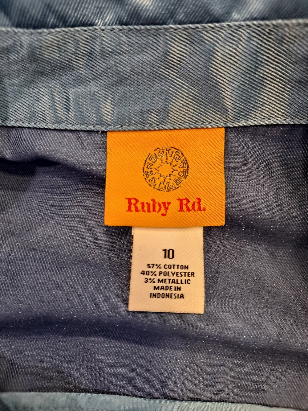 Ruby Rd. Azure Blue Utility Jacket Wide Versatile Drawstring Collar Buttonup NWT - Picture 10 of 11